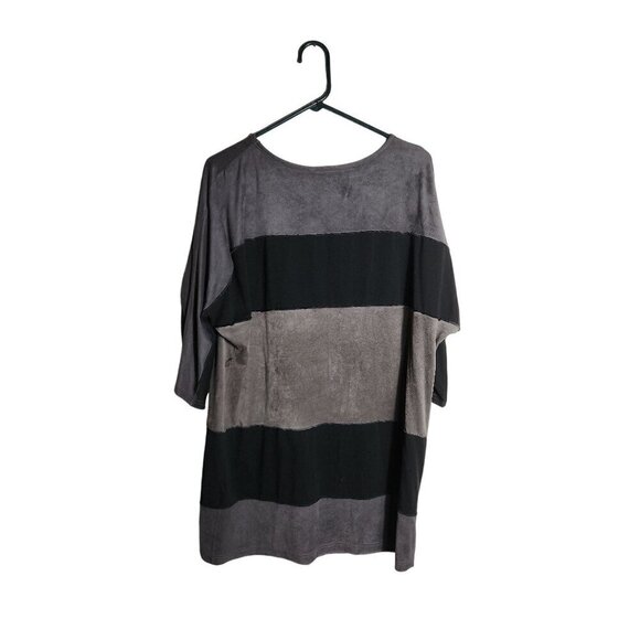 Chiasso Striped Striped Dress Gray Large - Picture 2 of 4